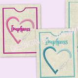 Stickdatei Impfpass In the Hoop Spritze mit Herz Set 625/e - Sewando