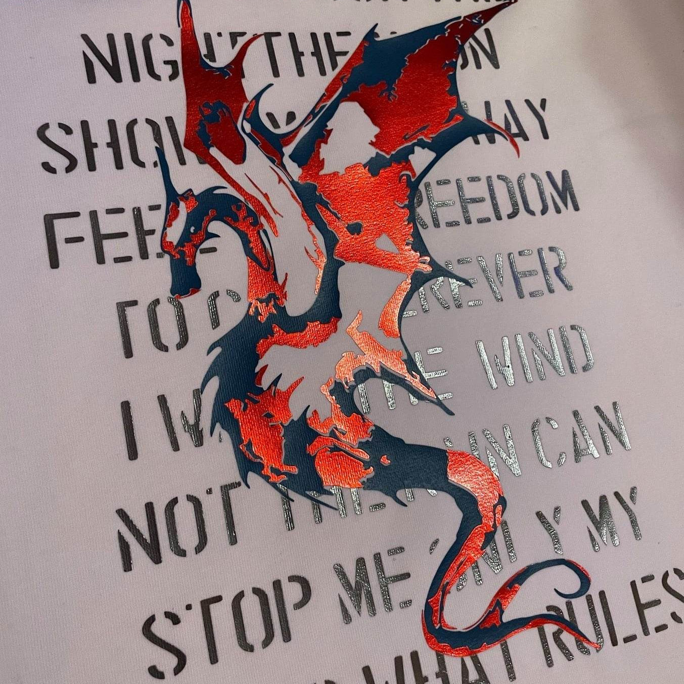 Dragon Poem - Drachen Gedicht - cooles Dein Style Motiv nicht nur für coole Teens, Plotter und Laser-Datei als SVG und DXF - Sewando