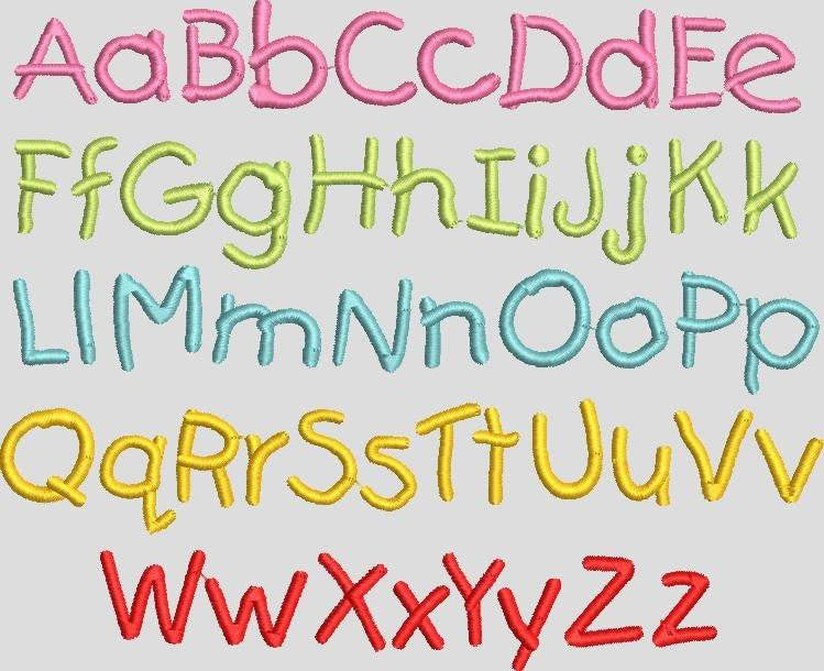 Stickdatei Kinder ABC Buchstaben Zahlen Set 626 - Sewando