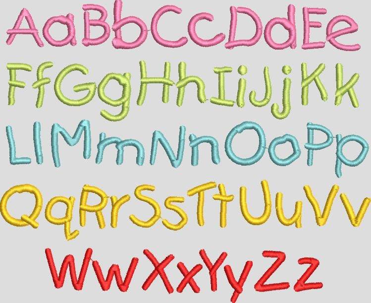 Stickdatei Kinder ABC Buchstaben Zahlen Set 626 - Sewando