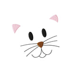 Stickdatei "Gesicht Katze"  10x10 cm Applikation Anleitung in deutscher Sprache