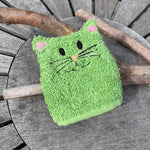 Katzen-Waschlappen Stickdatei ITH 10x10 Waschhandschuh Tiere - Sewando