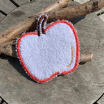 Abschminkpad Apfel Stickdatei ITH 10x10 cm Waschpad Obst Garten Pad Herbst Garten - Sewando