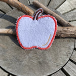 Abschminkpad Apfel Stickdatei ITH 10x10 cm Waschpad Obst Garten Pad Herbst Garten - Sewando