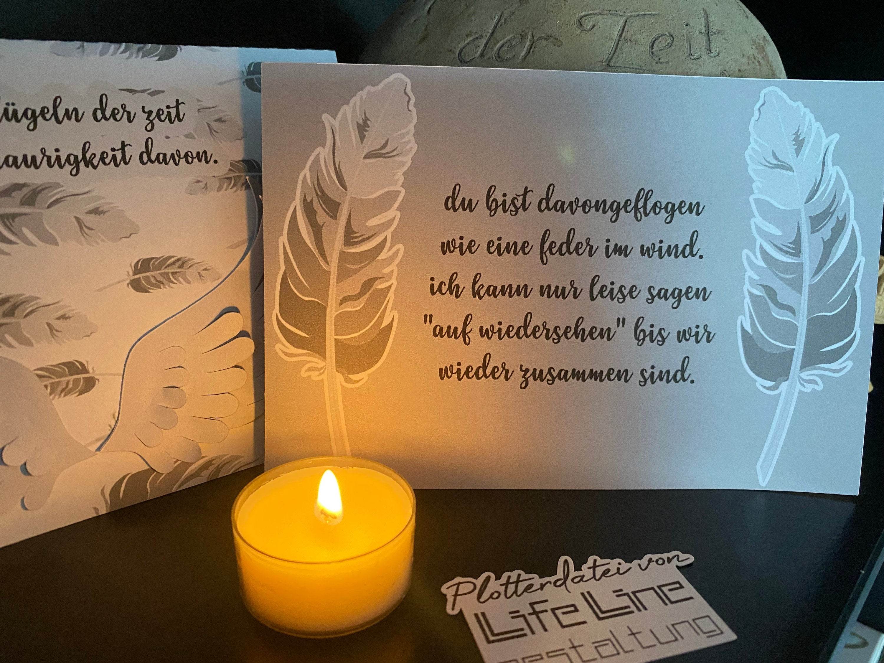 Plotterdatei TRAUERKARTE FLÜGEL svg + dxf - Sewando