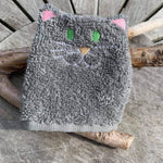 Katzen-Waschlappen Stickdatei ITH 10x10 Waschhandschuh Tiere - Sewando