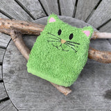 Katzen-Waschlappen Stickdatei ITH 10x10 Waschhandschuh Tiere - Sewando