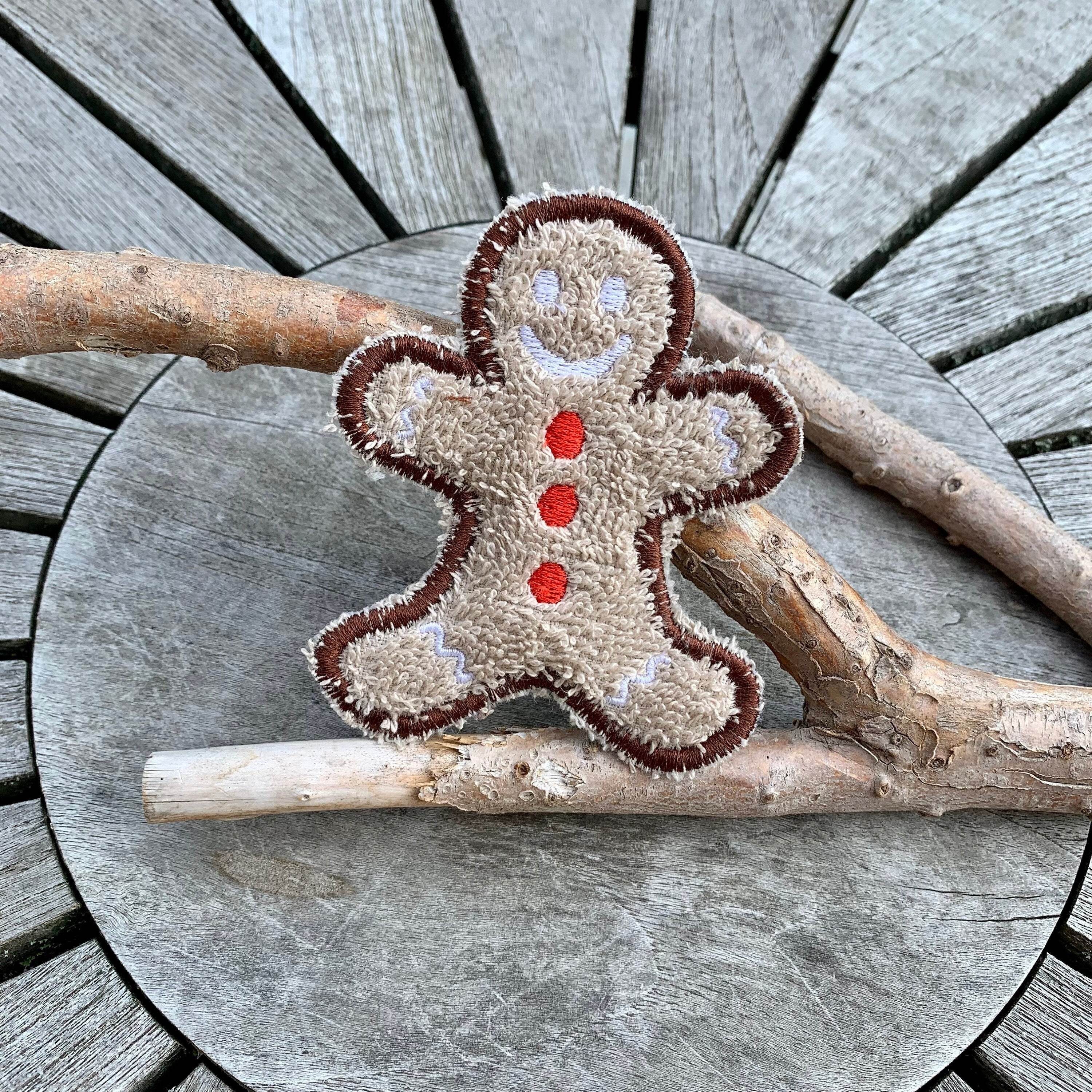 Abschminkpad Pfefferkuchenmann Stickdatei ITH 10x10 cm Waschpad Mann Weihnachten Pad Anleitung in deutscher Sprache Lebkuchen - Sewando