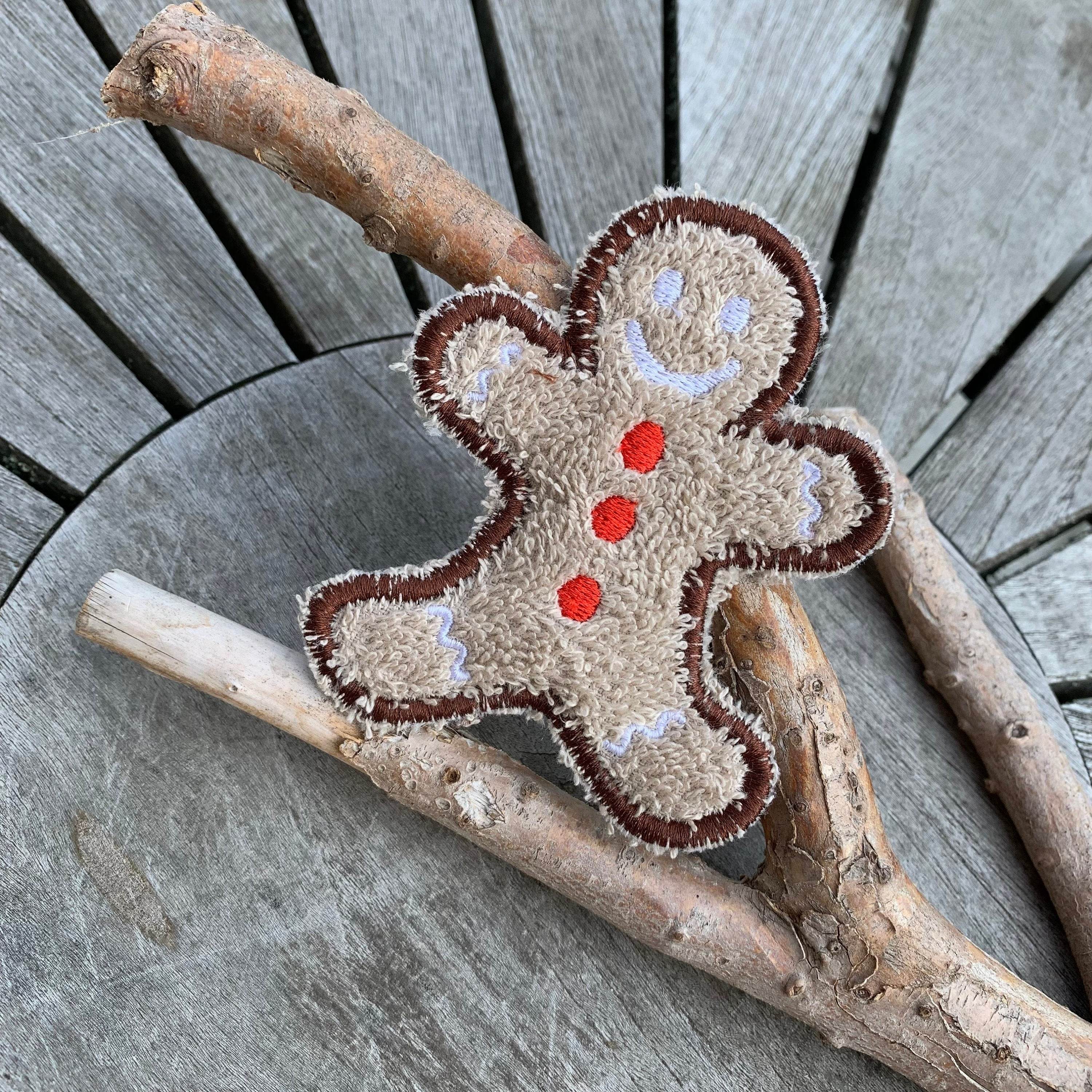 Abschminkpad Pfefferkuchenmann Stickdatei ITH 10x10 cm Waschpad Mann Weihnachten Pad Anleitung in deutscher Sprache Lebkuchen - Sewando