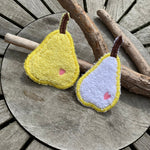Abschminkpad Birne Stickdatei ITH 10x10 cm Waschpad Obst Garten Ernte Herbst - Sewando