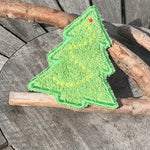 Abschminkpad Tannenbaum Stickdatei ITH 10x10 cm Waschpad zerowaste Weihnachtsbaum Baum Pad Waschlappen - Sewando