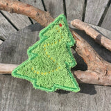 Abschminkpad Tannenbaum Stickdatei ITH 10x10 cm Waschpad zerowaste Weihnachtsbaum Baum Pad Waschlappen - Sewando