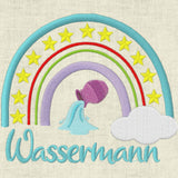 Stickdatei Sternzeichen Wassermann Regenbogen Horoskop Set 645 - Sewando
