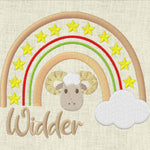 Stickdatei Sternzeichen Widder Regenbogen Horoskop Set 645 - Sewando