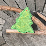 Abschminkpad Tannenbaum Stickdatei ITH 10x10 cm Waschpad zerowaste Weihnachtsbaum Baum Pad Waschlappen - Sewando