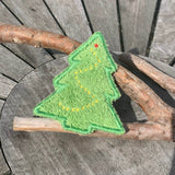 Abschminkpad Tannenbaum Stickdatei ITH 10x10 cm Waschpad zerowaste Weihnachtsbaum Baum Pad Waschlappen - Sewando