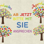 Stickdatei Jugendweihe Baum 2021 bis 2025 Stickmuster Set 644 - Sewando