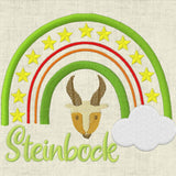 Stickdatei Sternzeichen Steinbock Regenbogen Horoskop Set 645 - Sewando