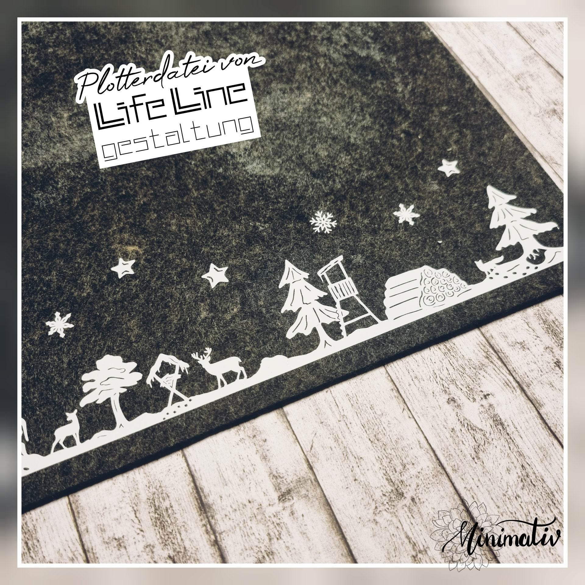 Plotterdatei WINTERWALD svg + dxf - Sewando