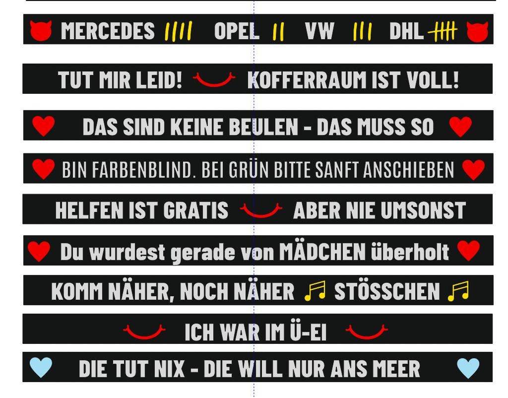 KENNZEICHEN - Verschönerung für den Kennzeichen-Halter, Plotterdatei - Sewando