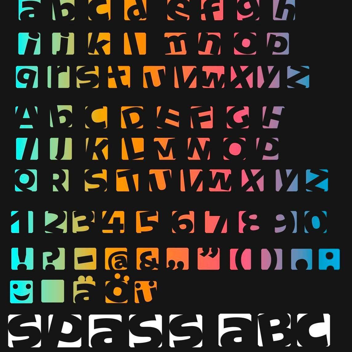 SCHATTEN/FUN-ABC mit Zahlen, PLOTT als SVG und DXF - Sewando