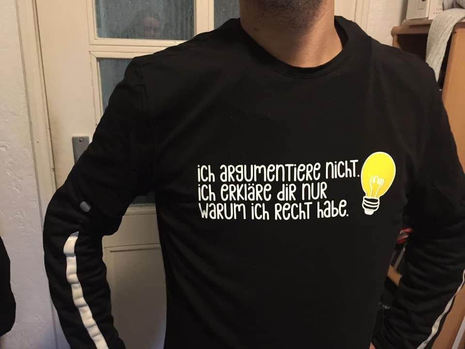 Plotterdatei RECHT HABEN - Spaß Datei, ich argumentiere nicht....ich erkläre nur, warum ich Recht habe SVG und DXF PLOTT - Sewando