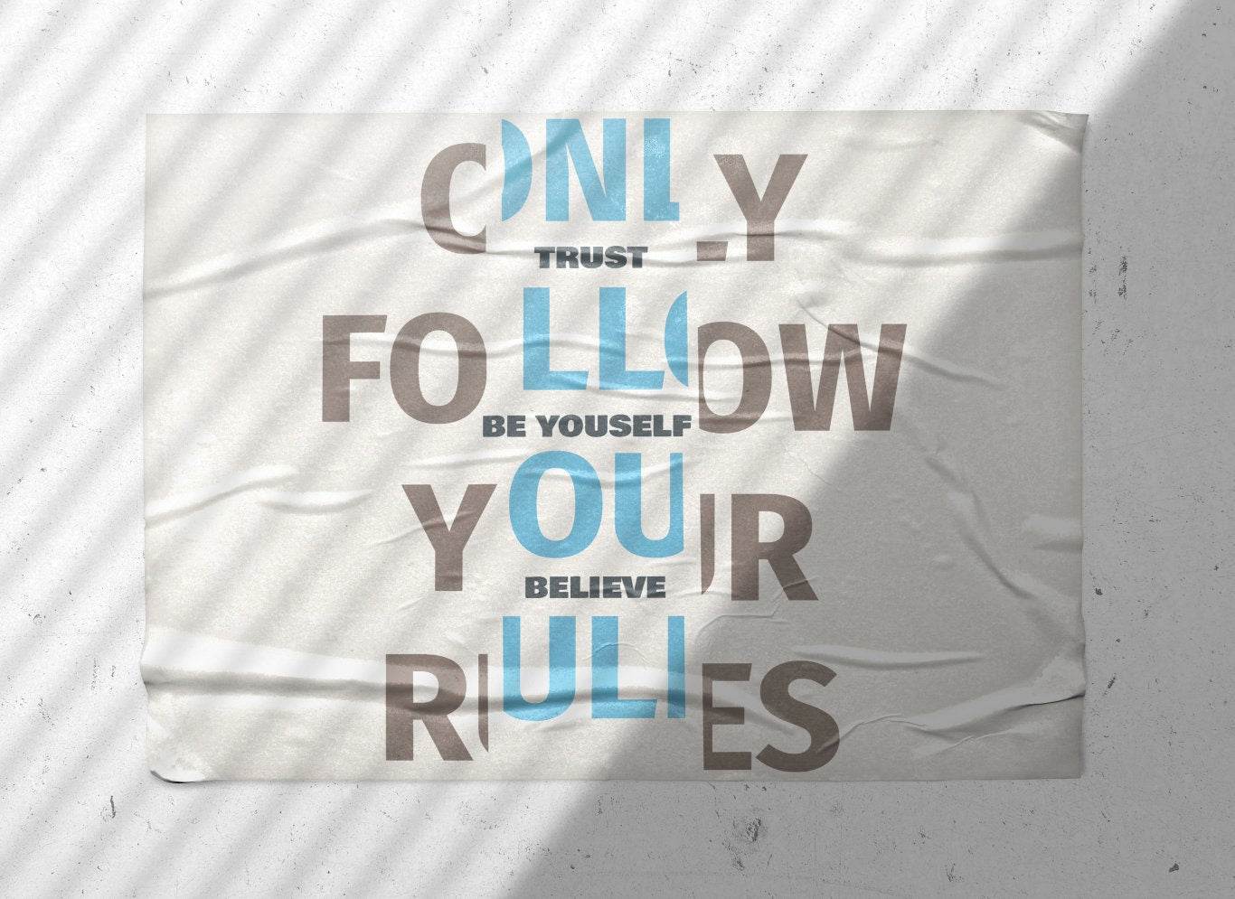 Plotterdatei FOLLOW YOUR RULES - dein Style dein Leben PLOTT und LASER - Sewando