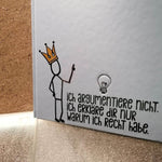 Plotterdatei RECHT HABEN - Spaß Datei, ich argumentiere nicht....ich erkläre nur, warum ich Recht habe SVG und DXF PLOTT - Sewando