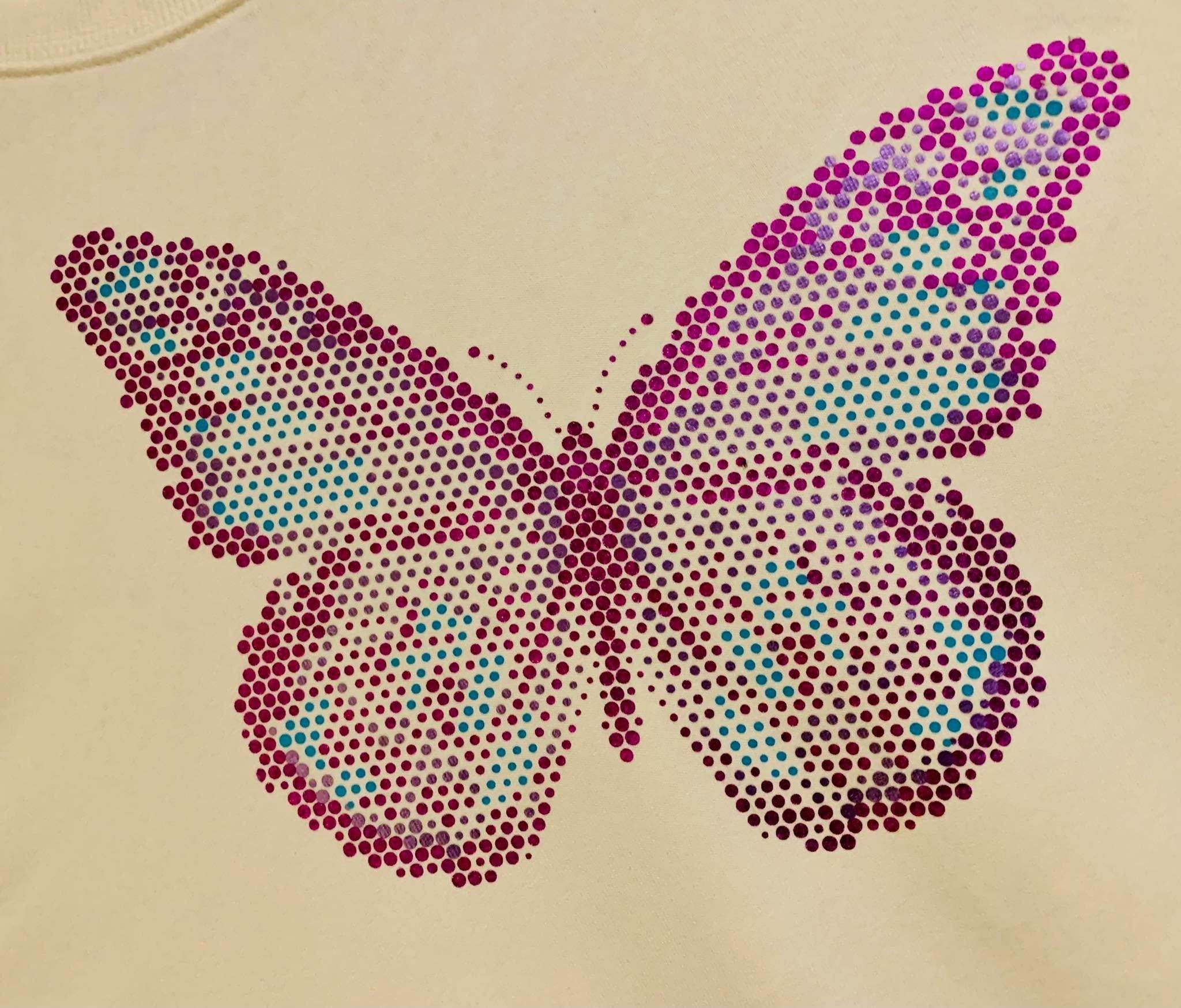 Plotterdatei Farbeffekt PunkteTraum Schmetterling SVG und DXF - Sewando