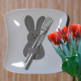 Stickdatei Bestecktasche Rahmen 13 cm x 18 cm, Ostern, Osterhase, Dekoration - Sewando