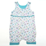 Schnittmuster Baby-Overall & Mütze PDF 2-in-1 Unisex in floral Design für Babys, Größen 56/62-92/98.