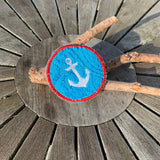 Abschminkpad Anker Stickdatei  ITH 10x10 cm Waschpad Meer Urlaub Kosmetikpad maritim