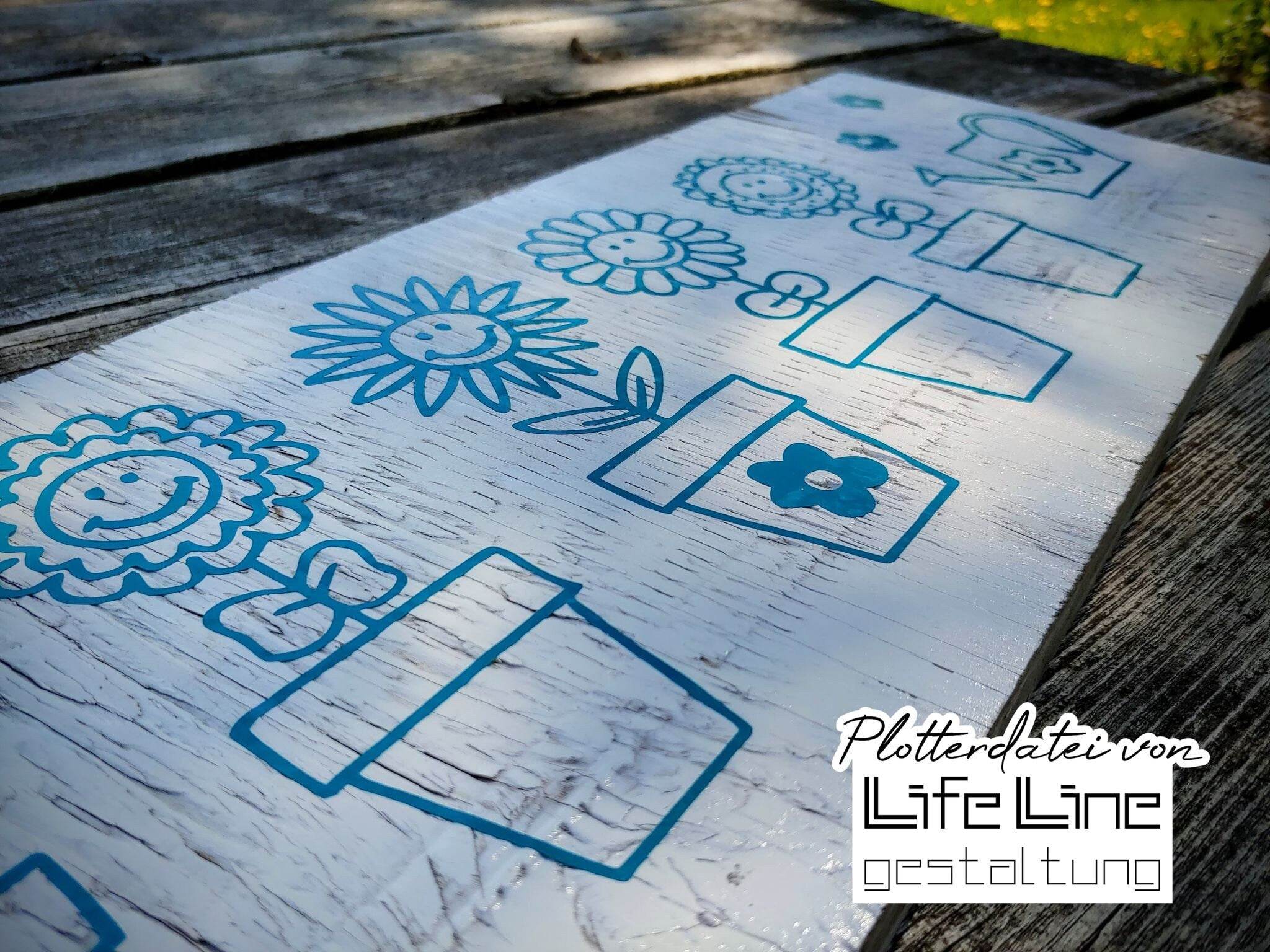 Plotterdatei BLUMENKINDER svg + dxf - Sewando