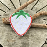 Abschminkpad Erdbeere Stickdatei ITH 10x10 cm Waschpad Garten Obst Erdbeerzeit - Sewando
