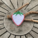 Abschminkpad Erdbeere Stickdatei ITH 10x10 cm Waschpad Garten Obst Erdbeerzeit - Sewando