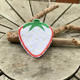 Abschminkpad Erdbeere Stickdatei ITH 10x10 cm Waschpad Garten Obst Erdbeerzeit - Sewando