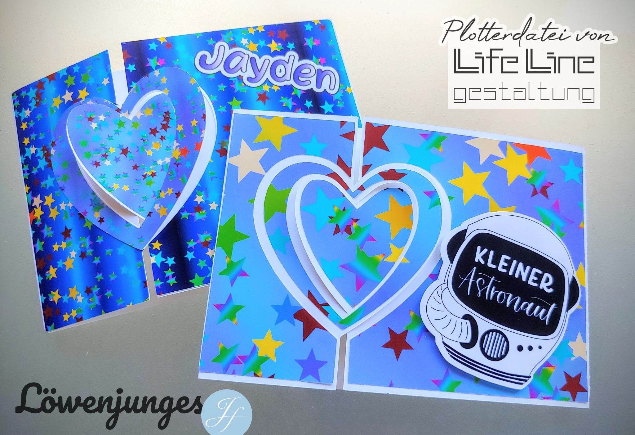 Plotterdatei KARTE MIT HERZ svg + dxf - Sewando