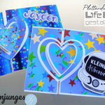 Plotterdatei KARTE MIT HERZ svg + dxf - Sewando