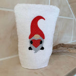 Gnom-Waschlappen Stickdatei ITH 13x18 Waschhandschuh Wichtel Gnome Weihnachten Anleitung in deutscher Sprache - Sewando