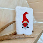 Gnom-Waschlappen Stickdatei ITH 13x18 Waschhandschuh Wichtel Gnome Weihnachten Anleitung in deutscher Sprache - Sewando