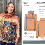 PDF-Schnittmuster Pullover Zora Gr. 32-54 mit 3 Längen: Cropped, Kurz, Lang - Sewando