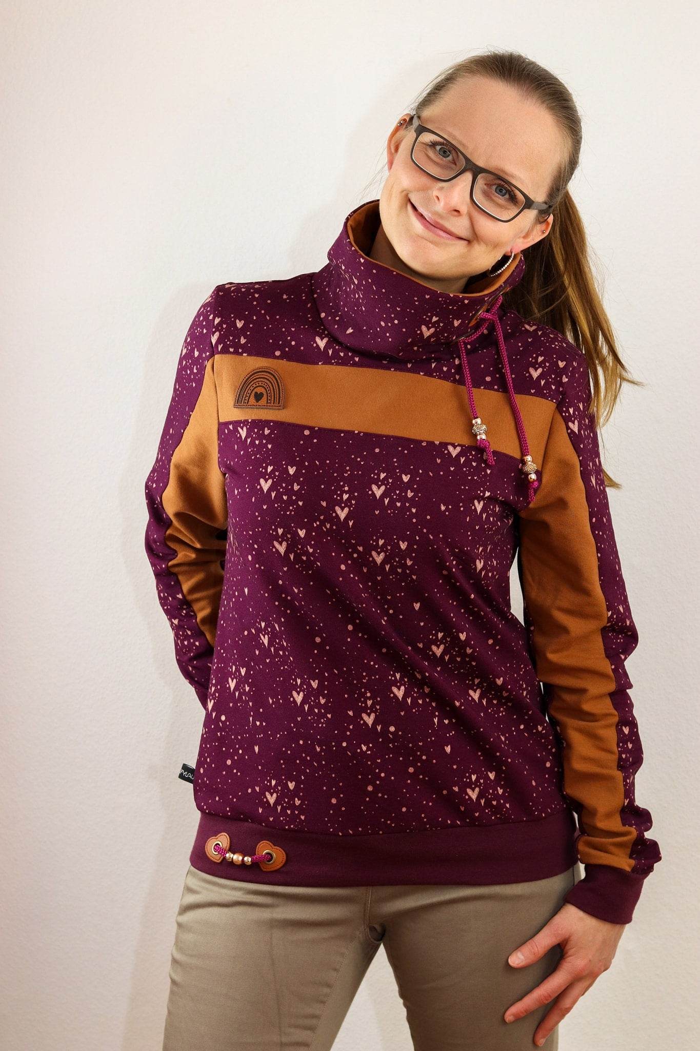 PDF-Schnittmuster Pullover Zora Gr. 32-54 mit 3 Längen: Cropped, Kurz, Lang - Sewando