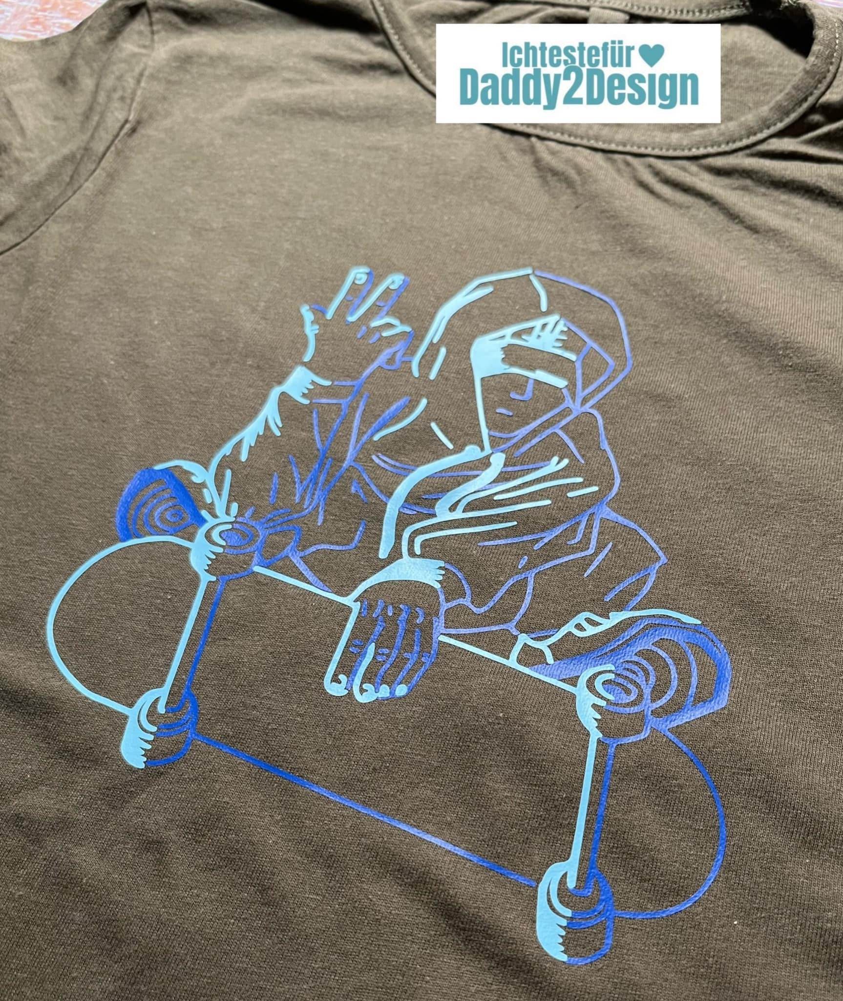 Plotterdatei Skate Cool / Skater / 3 Versionen inkl. easy Version SVG und DXF - Sewando