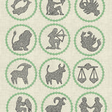 Stickdatei 12 Sternzeichen Zodiac Set 762 Doodle Rahmen Button - Sewando
