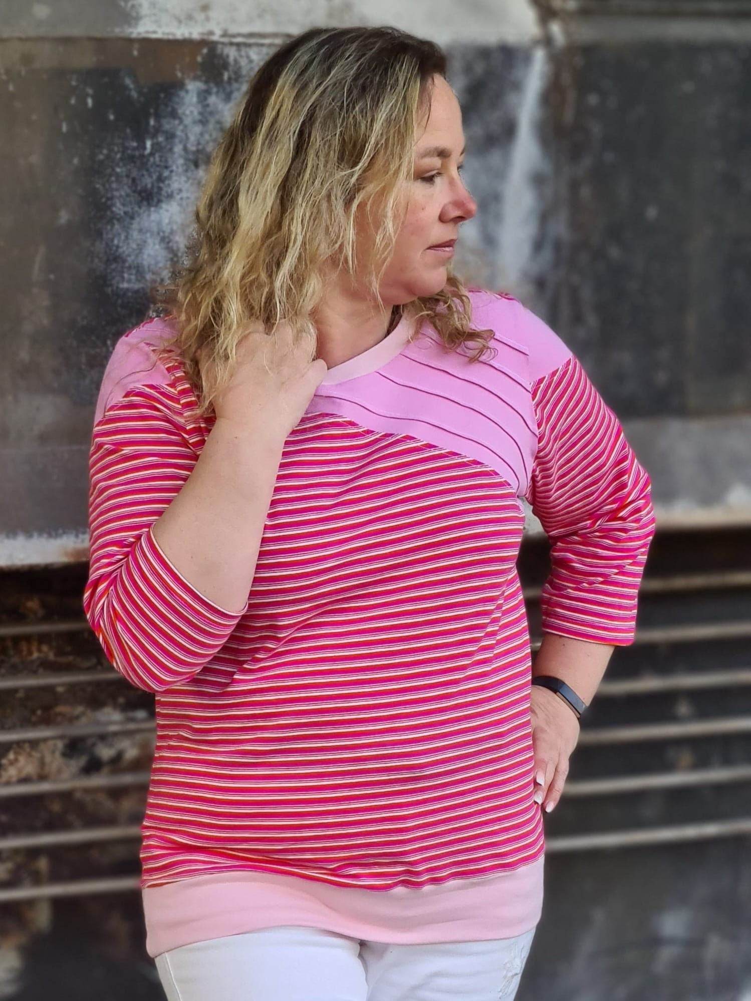 PDF-Schnittmuster Pullover Tabby Gr. 32-50 mit einzigartiger Teilung - Sewando