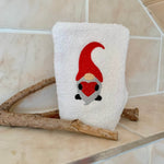 Gnom-Waschlappen Stickdatei ITH 13x18 Waschhandschuh Wichtel Gnome Weihnachten Anleitung in deutscher Sprache - Sewando