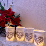 Stickdatei Lichtbeutel Herz mit Zahl von 0 bis 9 In the Hoop Lichterhülle Maschinenstickerei Set 770 Geburtstag Weihnachten Zahlen - Sewando