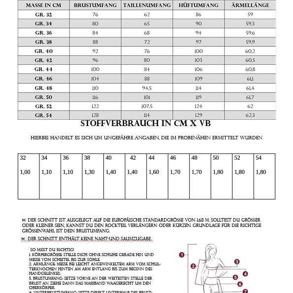 PDF-Schnittmuster Pullover Theda mit einzigartigen Ärmeln - Gr. 32-54 - Sewando