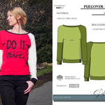 PDF-Schnittmuster Pullover Theda mit einzigartigen Ärmeln - Gr. 32-54 - Sewando