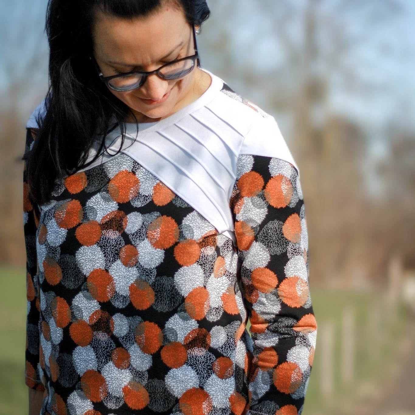 PDF-Schnittmuster Pullover Tabby Gr. 32-50 mit einzigartiger Teilung - Sewando